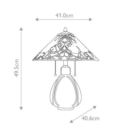 Lámpara de mesa India (2 luces)