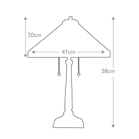 Lámpara de mesa Stephen (2 luces)