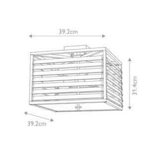 Plafón de techo Louvre (4 luces)