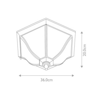 Plafón de techo New England (2 luces)