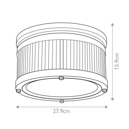 Plafón de techo Paulson (3 luces)