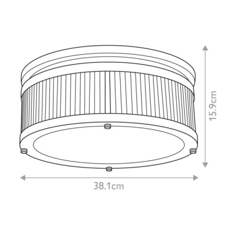 Plafón de techo Paulson (4 luces)