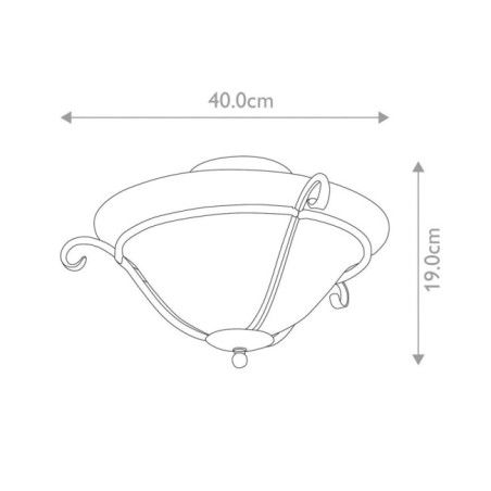 Plafón de techo Torchiere