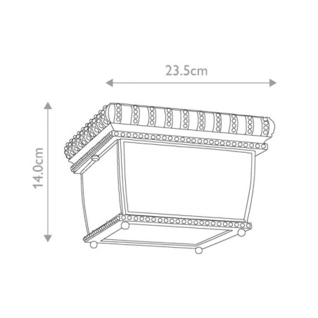Plafón de techo Venetian Rain (2 luces)