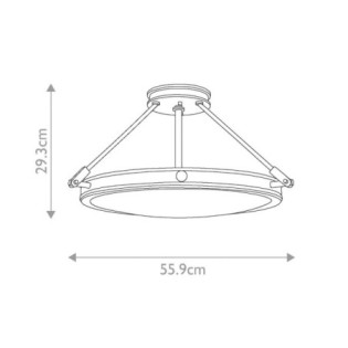 Semiplafón de techo Collier (4 luces)