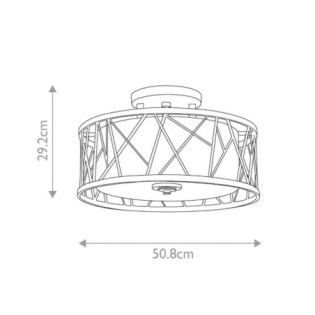 Semiplafón de techo Nest (3 luces)