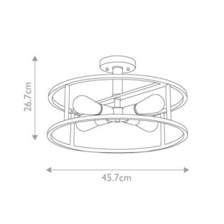 Semiplafón de techo New Harbor (4 luces)