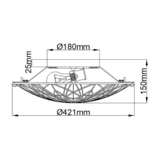 Semiplafón de techo Victory (2 luces)