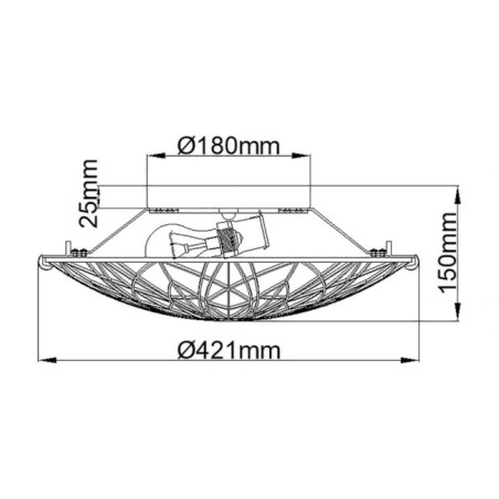 Semiplafón de techo Victory (2 luces)