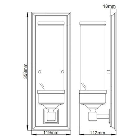 Aplique de pared para baños Cambridge