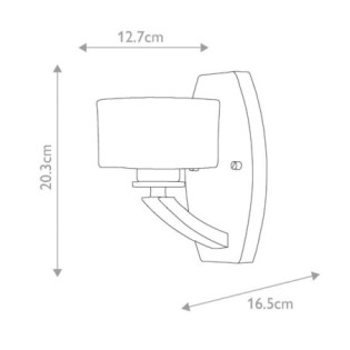 Aplique de pared para baños Meridian