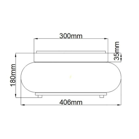 Plafón de techo para baños Trilogy (3 luces)