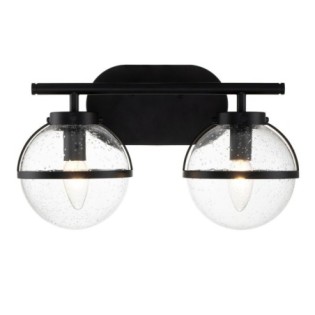 Aplique para baños Hollis Transparente (2 luces)