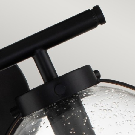 Aplique para baños Hollis Transparente (2 luces)