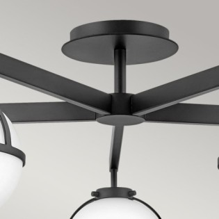 Semiplafón de techo Hollis Opal (5 luces)