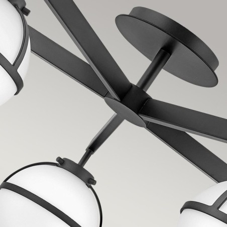 Semiplafón de techo Hollis Opal (5 luces)