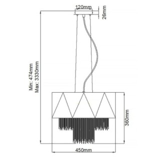 Lámpara de techo Zuma (6 luces)