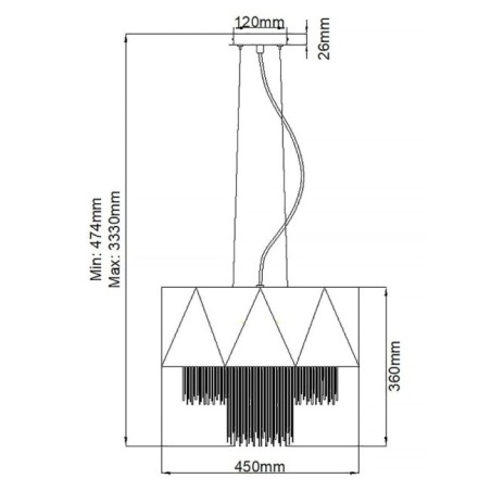 Lámpara de techo Zuma (6 luces)