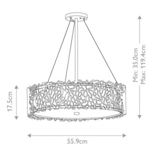 Lámpara de techo Silver Coral (4 luces)
