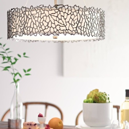 Lámpara de techo Silver Coral (4 luces)
