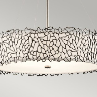 Lámpara de techo Silver Coral (4 luces)
