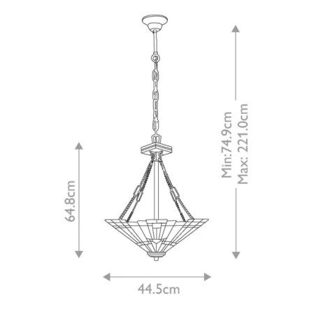 Lámpara de techo Inglenook B (3 luces)