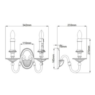 Aplique de pared Cambridge (2 luces)