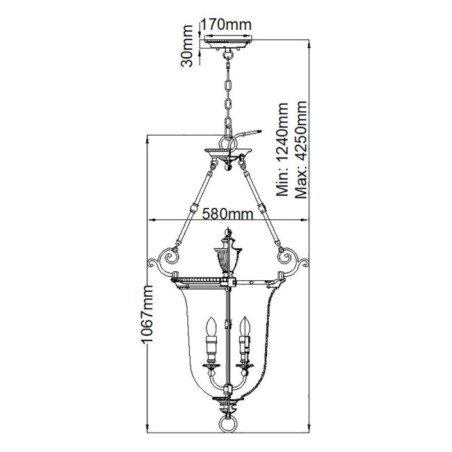 Lámpara de techo Cambridge (3 luces)