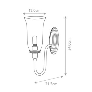 Aplique de pared para baños Blake