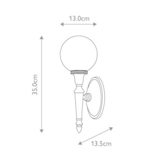 Aplique de pared para baños Dryden IV