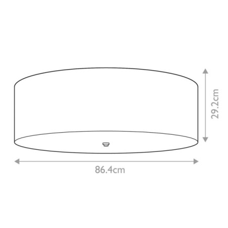 Plafón de techo Fletcher Flush 34 (7 luces)