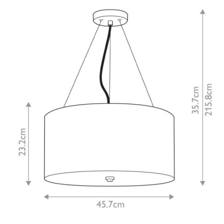 Lámpara de techo Pearce 18 (3 luces)