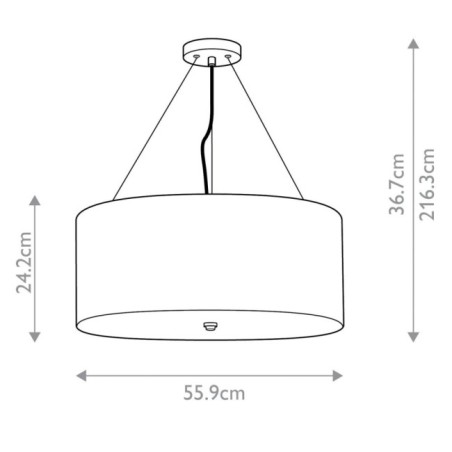 Lámpara de techo Pearce 22 (5 luces)