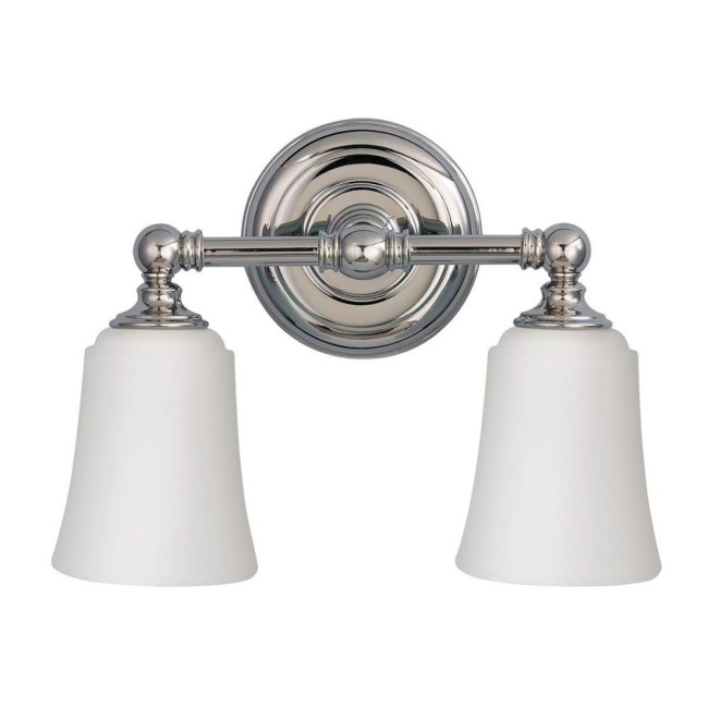 Aplique de pared para baños Huguenot Lake (2 luces)