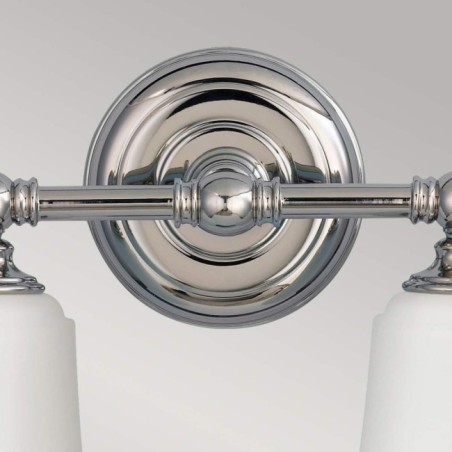 Aplique de pared para baños Huguenot Lake (2 luces)