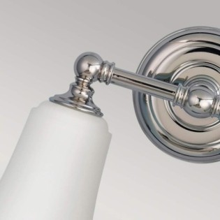 Aplique de pared para baños Huguenot Lake (2 luces)