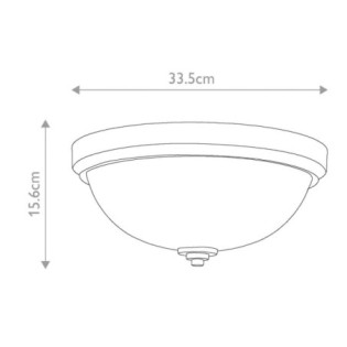 Plafón de techo para baños Malibu (2 luces)