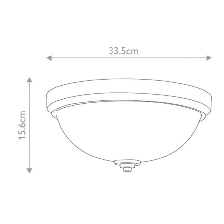 Plafón de techo para baños Malibu (2 luces)