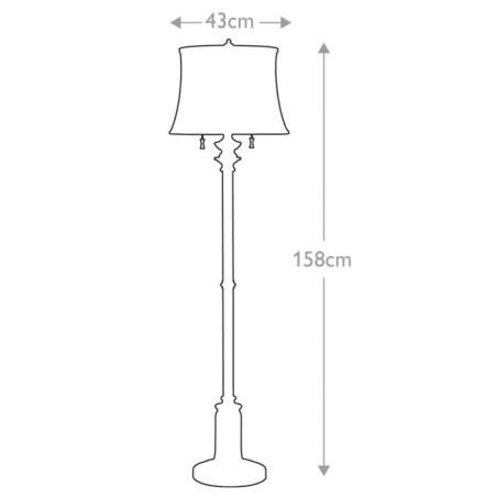Lámpara de pie Stateroom (2 luces)