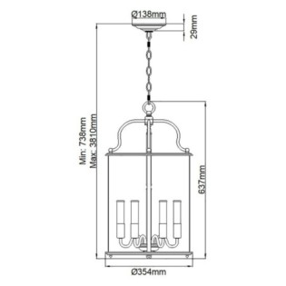 Lámpara de techo Gentry (6 luces)
