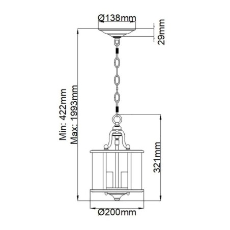 Lámpara de techo Gentry (3 luces)