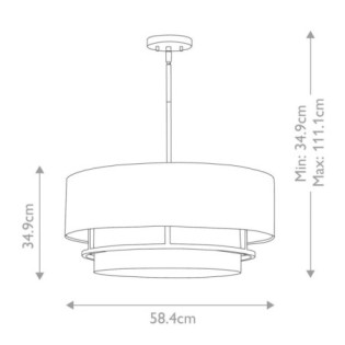 Colgante/Semiplafón Graham (4 luces)