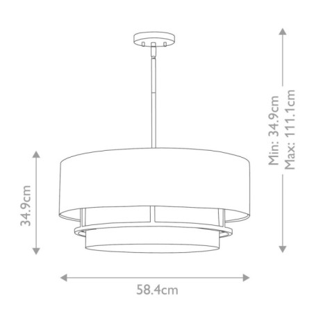 Colgante/Semiplafón Graham (4 luces)