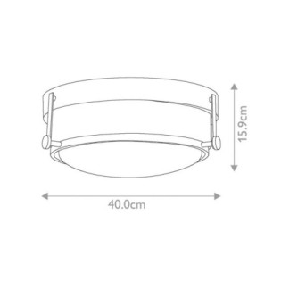 Plafón de techo Harper (3 luces)