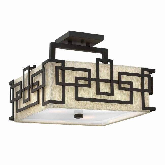 Semiplafón de techo Lanza (3 luces)