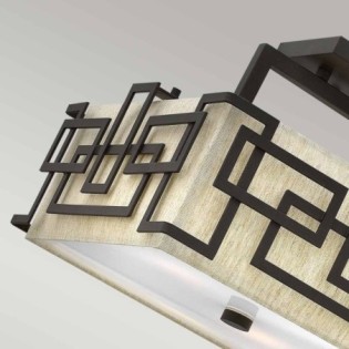 Semiplafón de techo Lanza (3 luces)