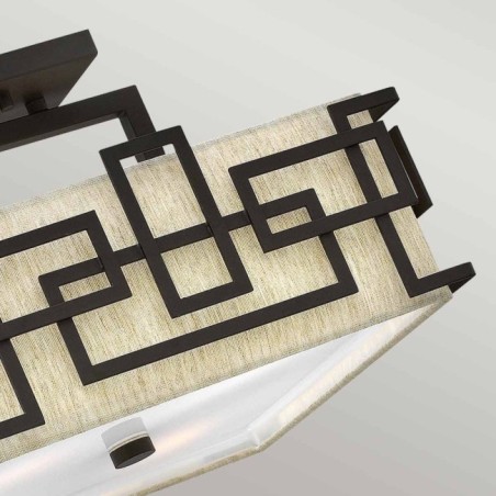 Semiplafón de techo Lanza (3 luces)