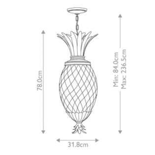 Lámpara de techo Plantation (4 luces)