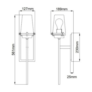 Aplique de pared para baños Alton