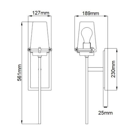 Aplique de pared para baños Alton